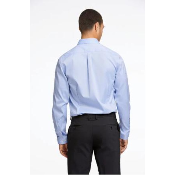 Plain twill stretch skjorte - Bilde 2