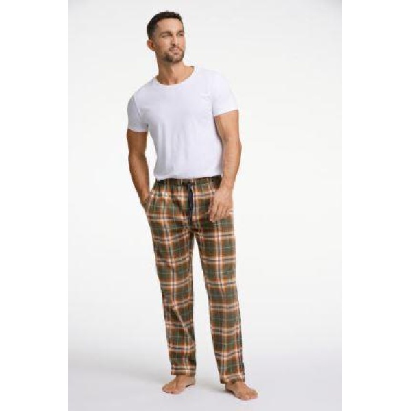 Checked twill pajamas