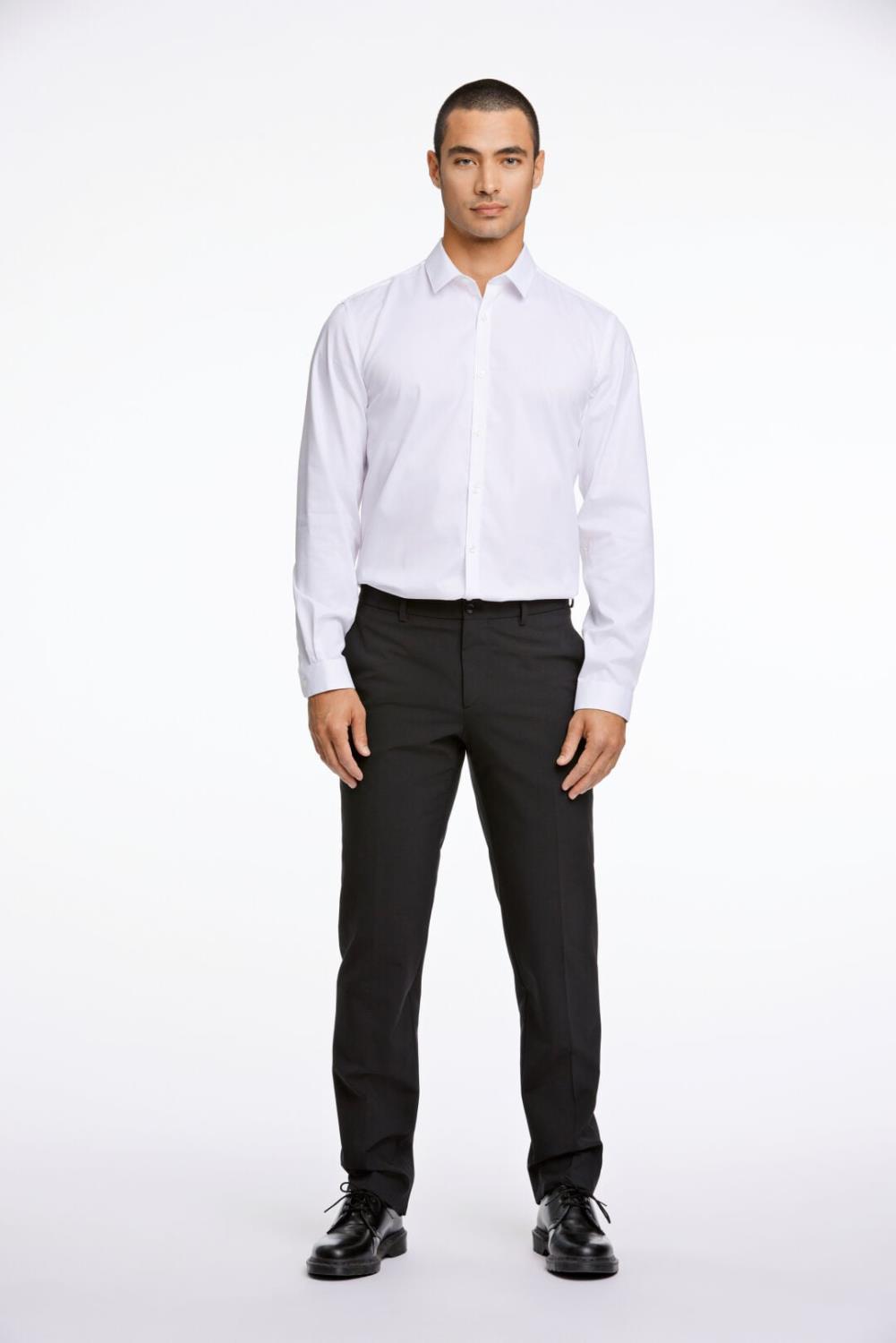 Teknisk skjorte frå Lindbergh - Slim fit - kvit, blå og svart - Bilde 2