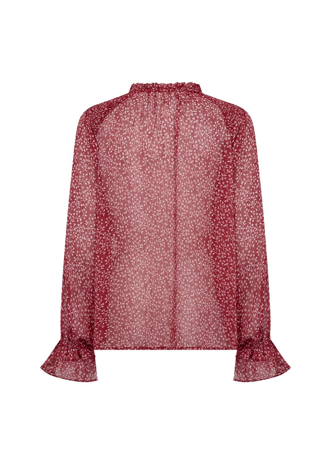 SC-BEBBIE bluse - blå og raud - Bilde 4