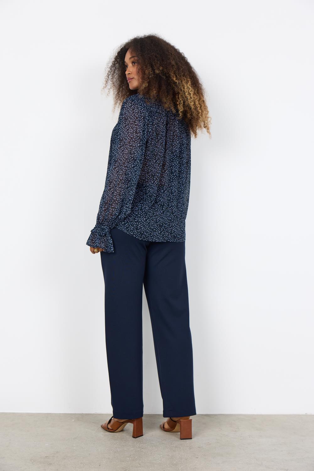 SC-BEBBIE bluse - blå og raud - Bilde 6