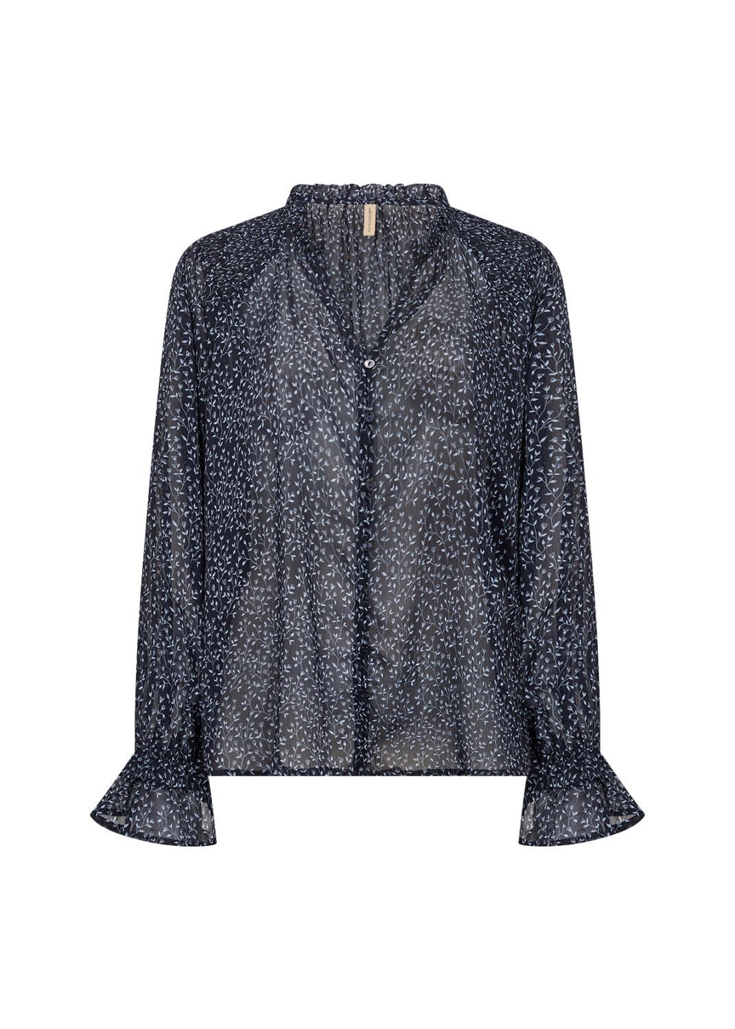 SC-BEBBIE bluse - blå og raud - Bilde 7