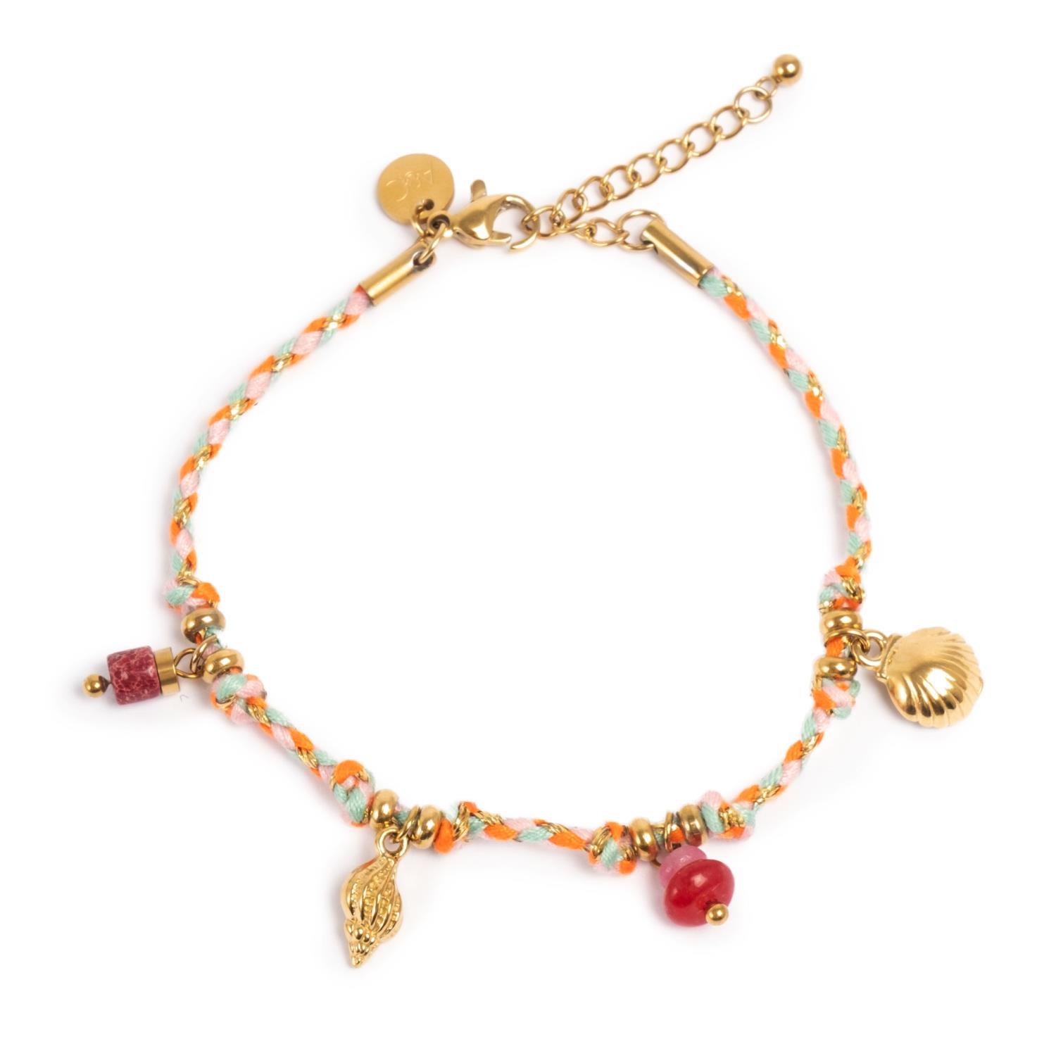 Armband frå A&C - Happy life - gull