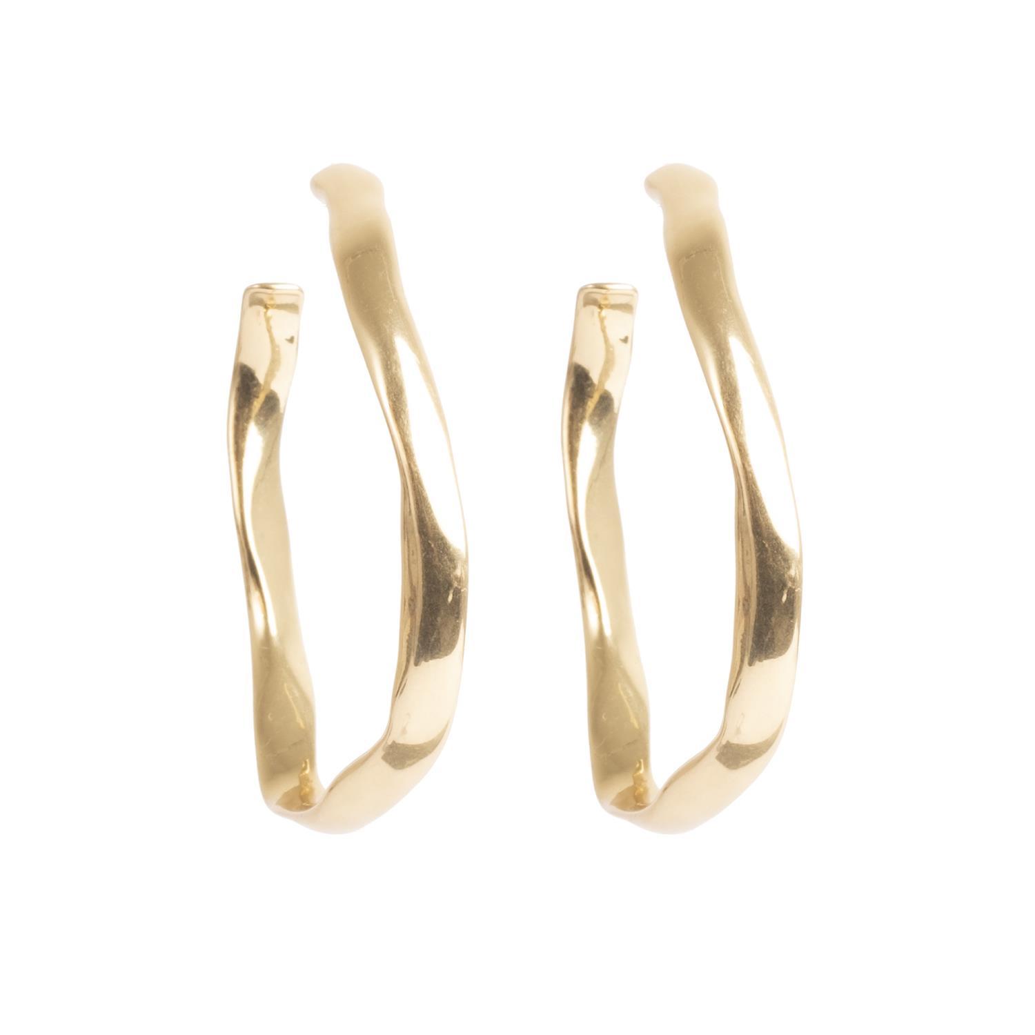 Øyredobbar frå A&C - Sculptured - gull