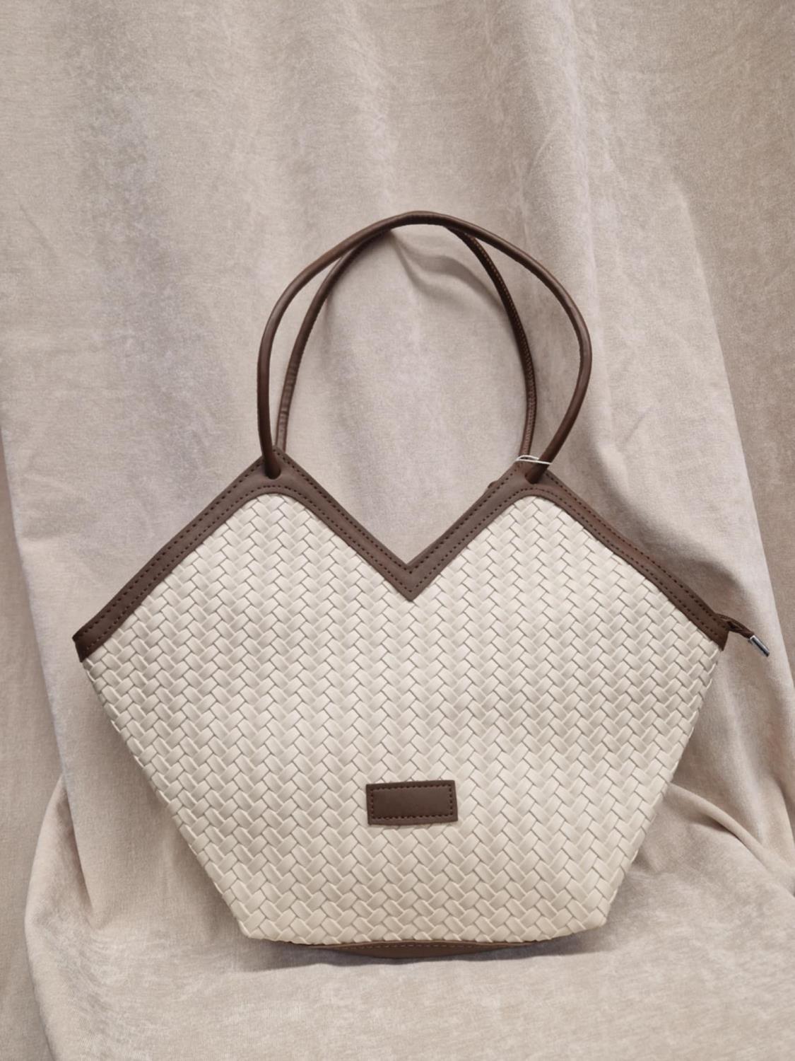Intex Skandia fletta veske - offwhite/brun