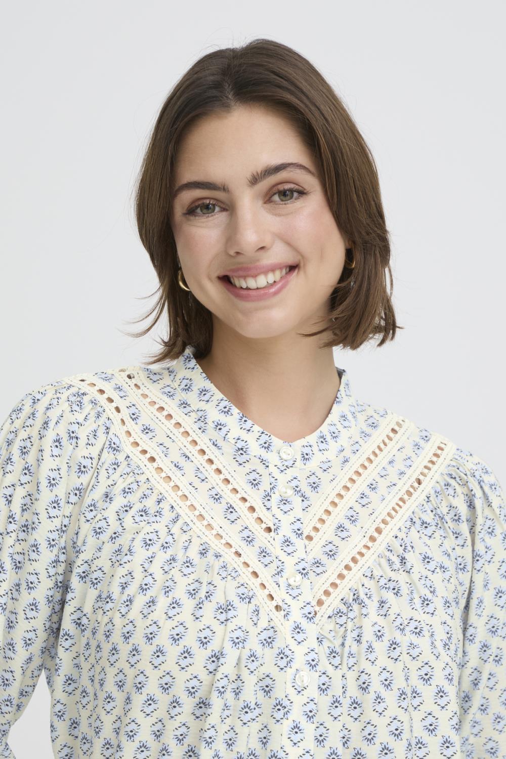 FRHITA bluse - blå eller rosa