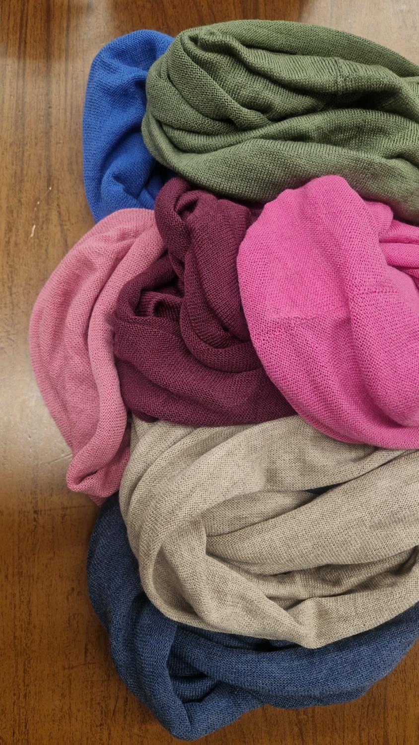 Tubeskjerf 100% ull - mange fargar