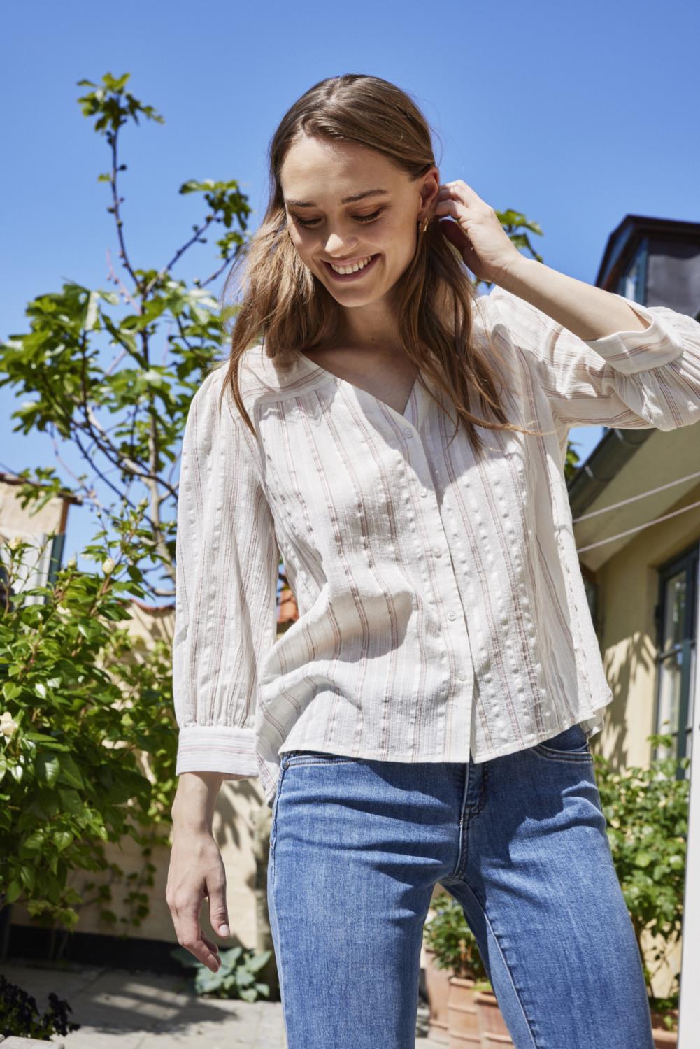 FRADI bluse i bomull - fleire fargekombinasjonar