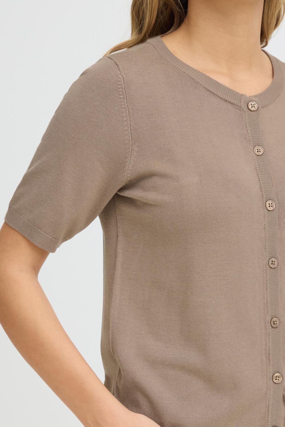 FRMARY korterma cardigan - lysebrun eller rosa