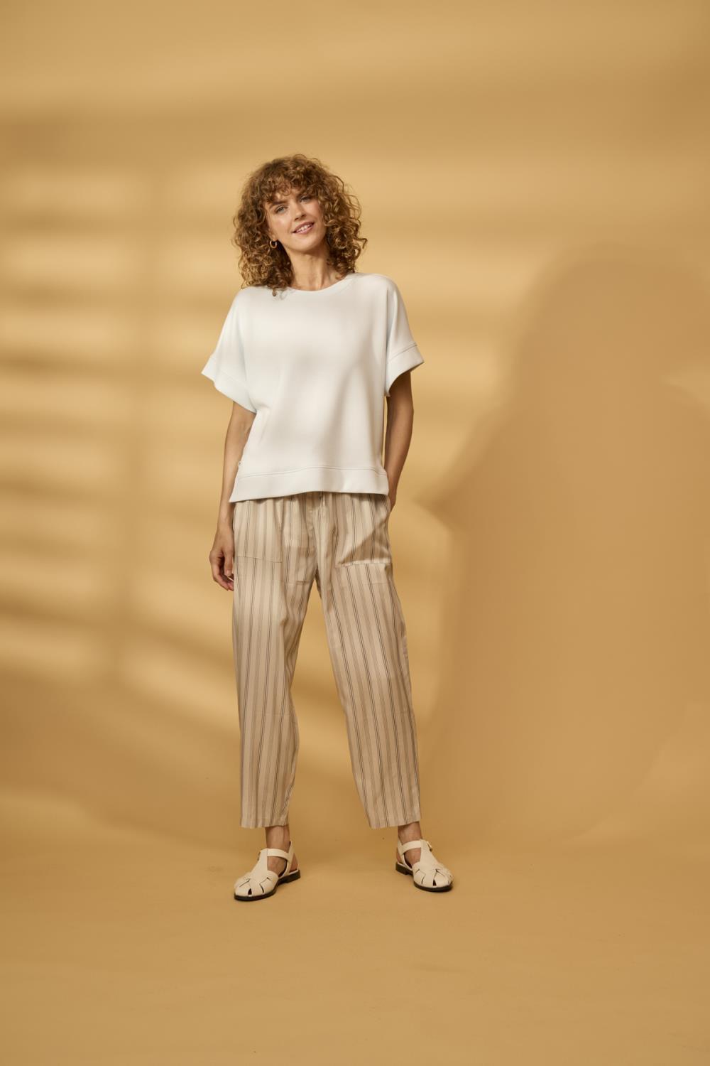 FRAURORA Topp - beige eller navy