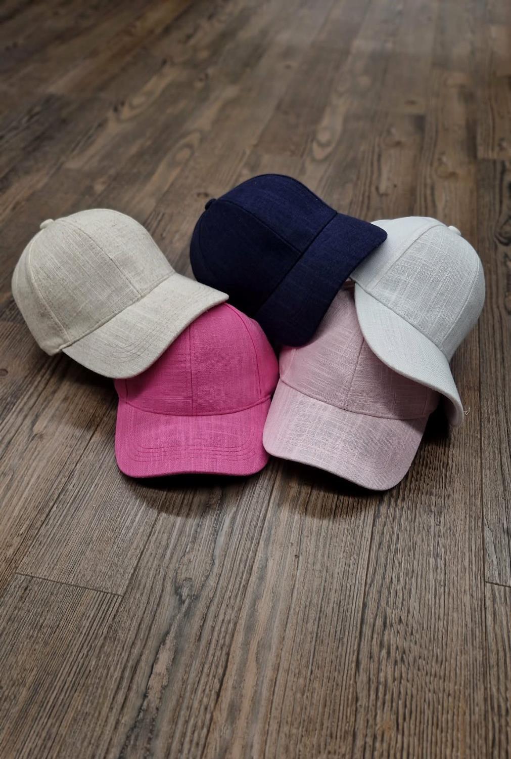 Caps i lin-look - mange fargar